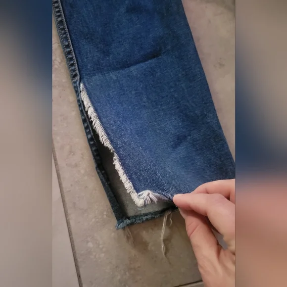 GRLFRND Split Hem 'Addison'‎ Jeans Beginners Luck Wash 24 Button Fly Made In USA - Picture 7 of 12